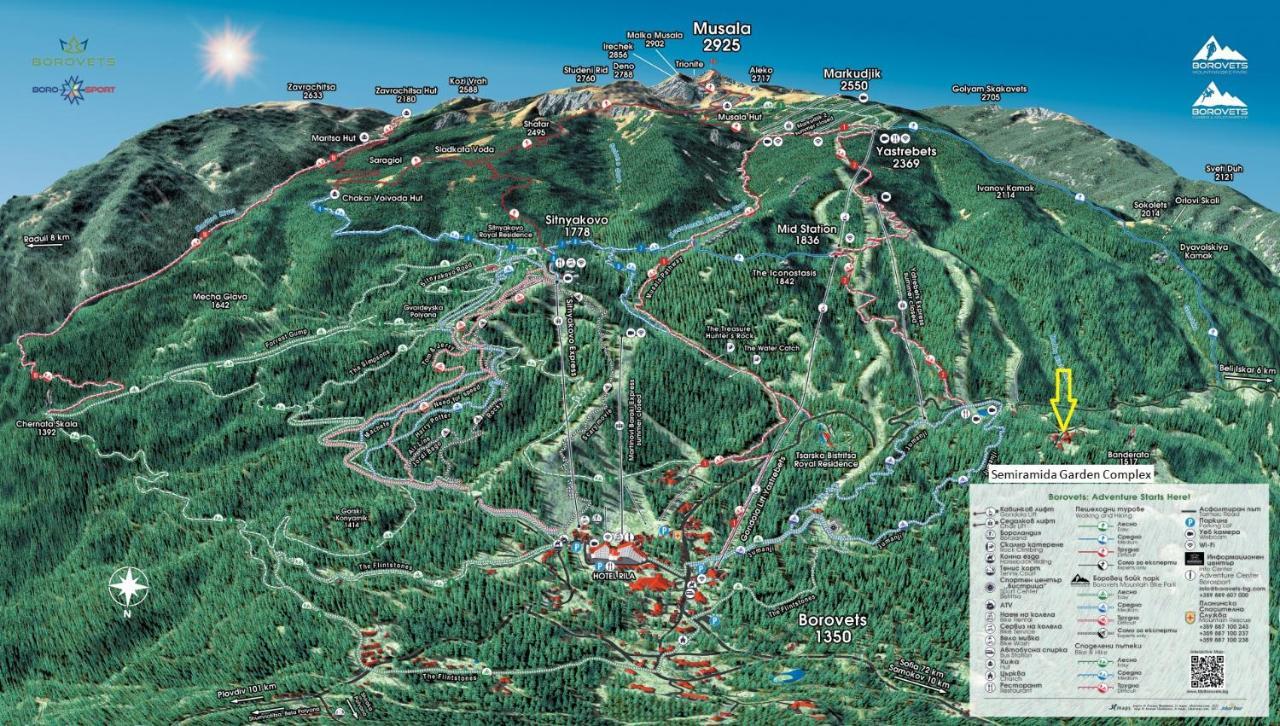Borovets Ski&Spa Studio - Semiramida Garden A16 エクステリア 写真