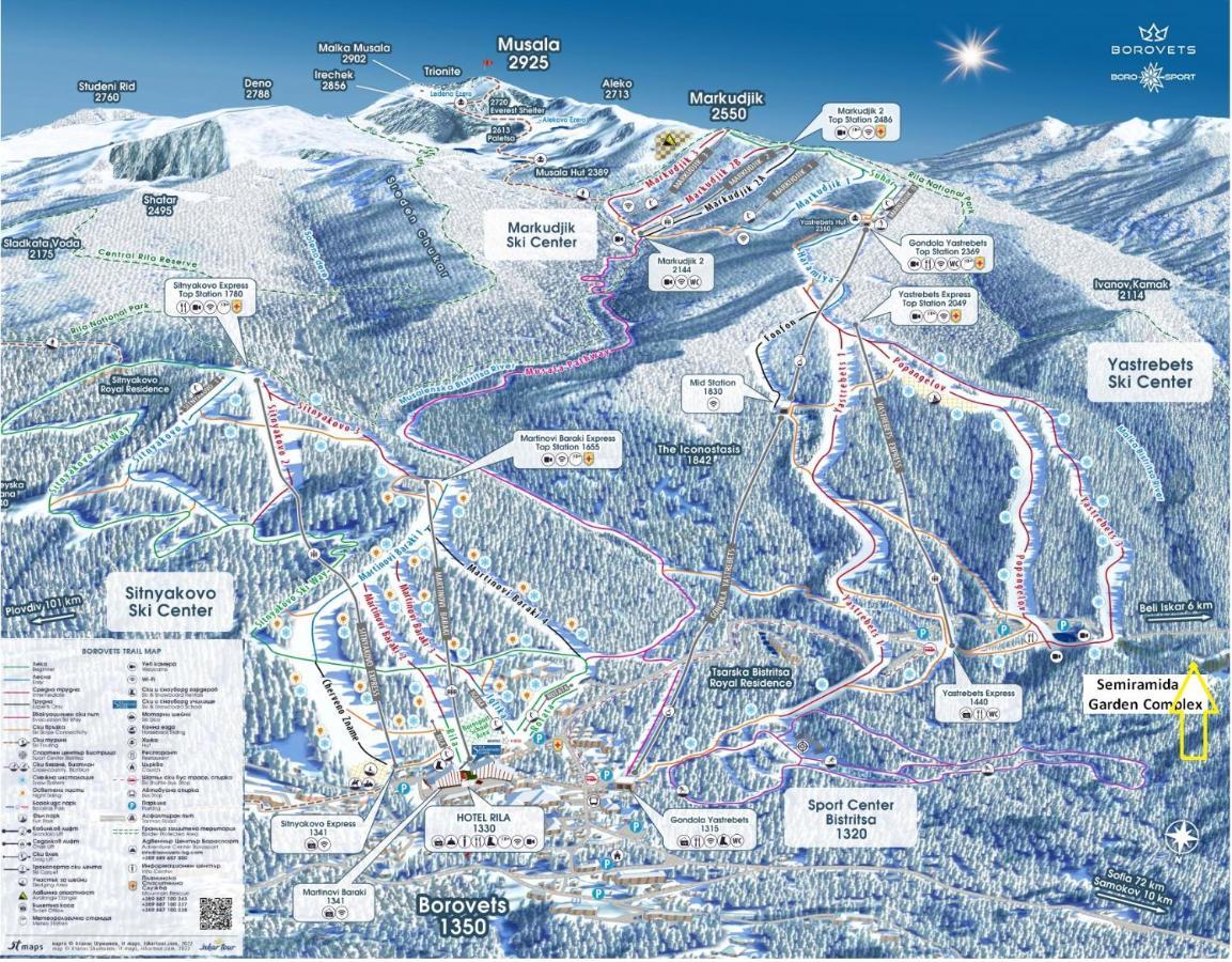 Borovets Ski&Spa Studio - Semiramida Garden A16 エクステリア 写真